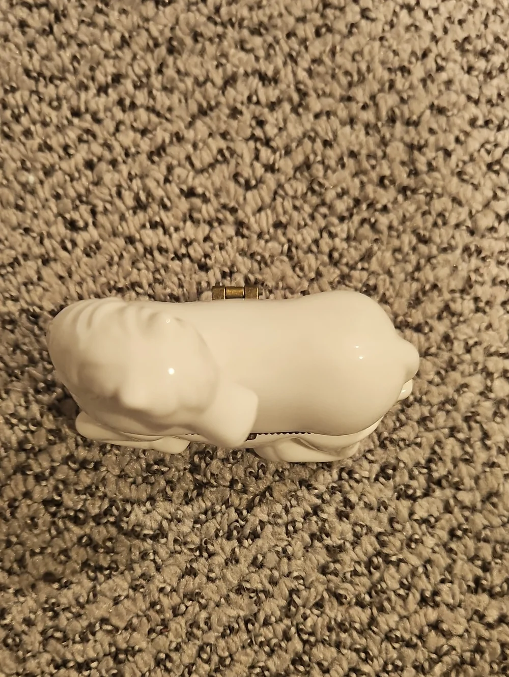Vintage White Horse Trinket Box